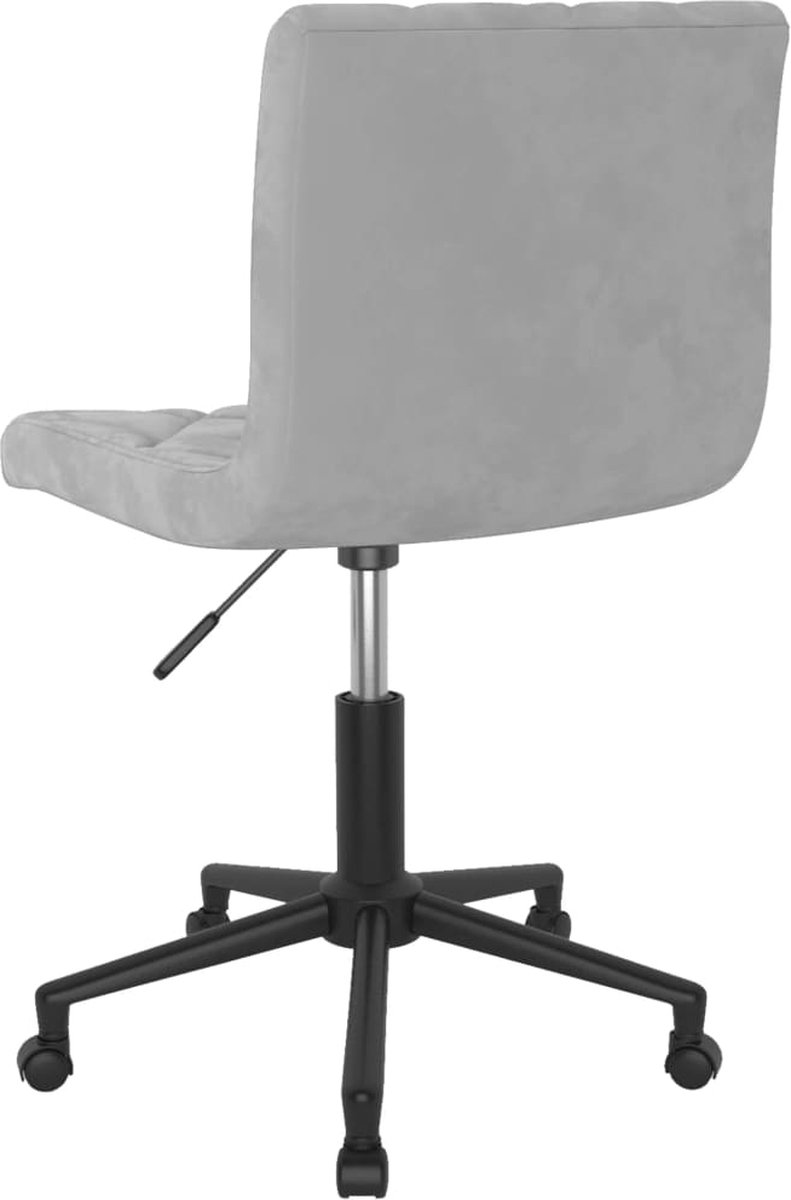 Vidaxl Eetkamerstoelen Draaibaar 2 St Fluweel Licht - Grijs