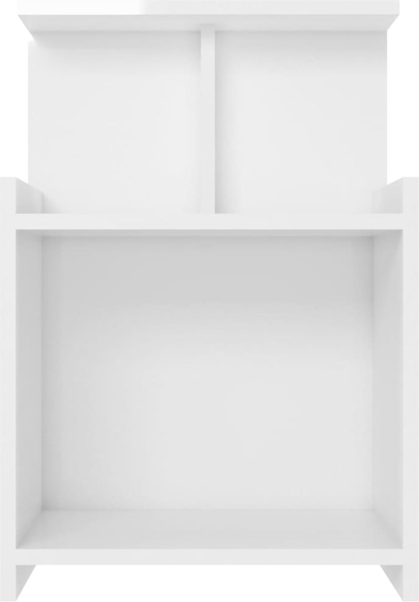 Vidaxl Nachtkastje 40x35x60 Cm Spaanplaat Hoogglans Wit