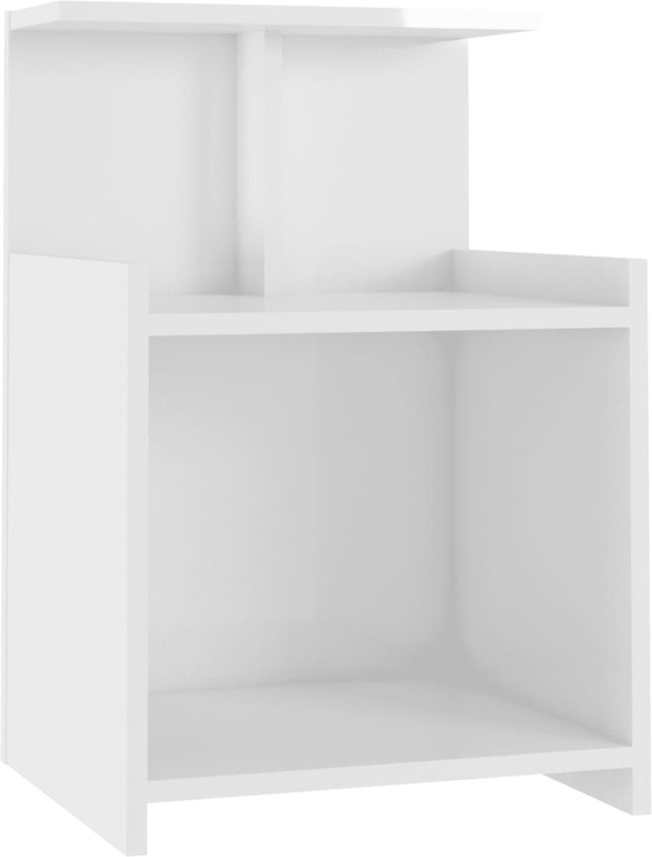 Vidaxl Nachtkastje 40x35x60 Cm Spaanplaat Hoogglans Wit
