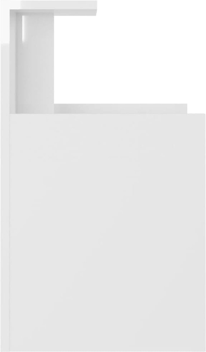 Vidaxl Nachtkastje 40x35x60 Cm Spaanplaat Hoogglans Wit