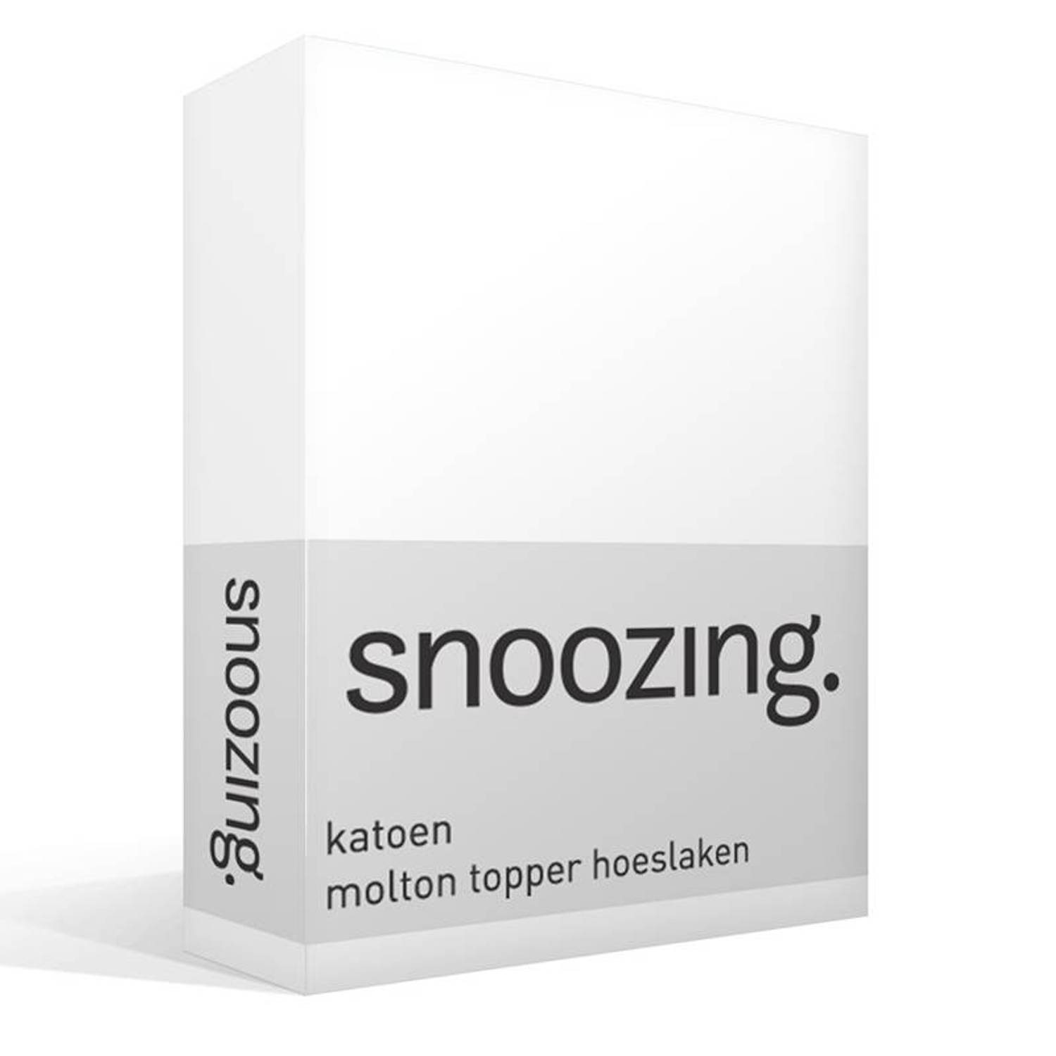 Snoozing - Katoen - Topper - Molton - Hoeslaken - 140x220 - - Wit