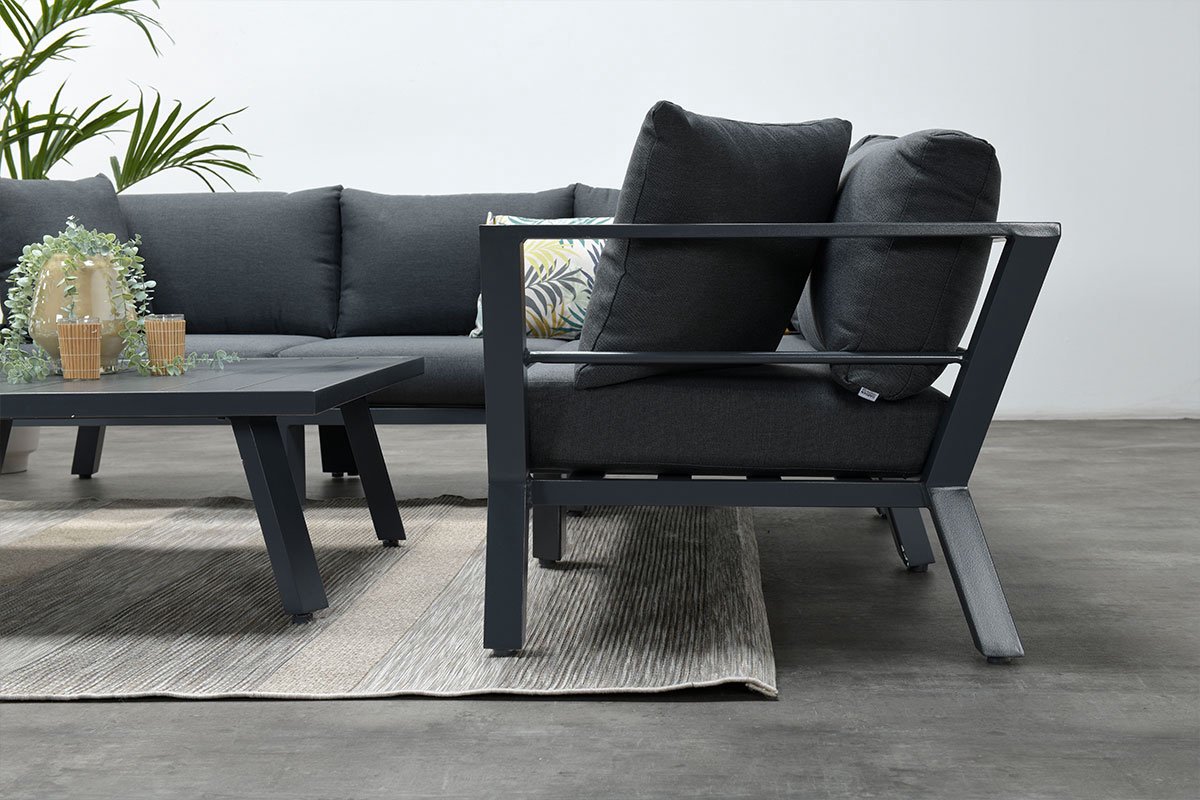Garden Impressions Hiko Loungeset 5-delig - Donker - Grijs