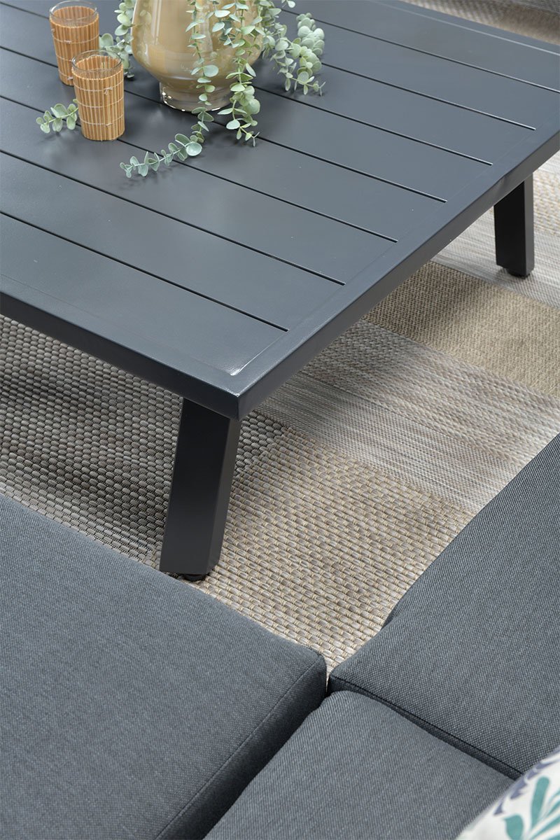 Garden Impressions Hiko Loungeset 5-delig - Donker - Grijs