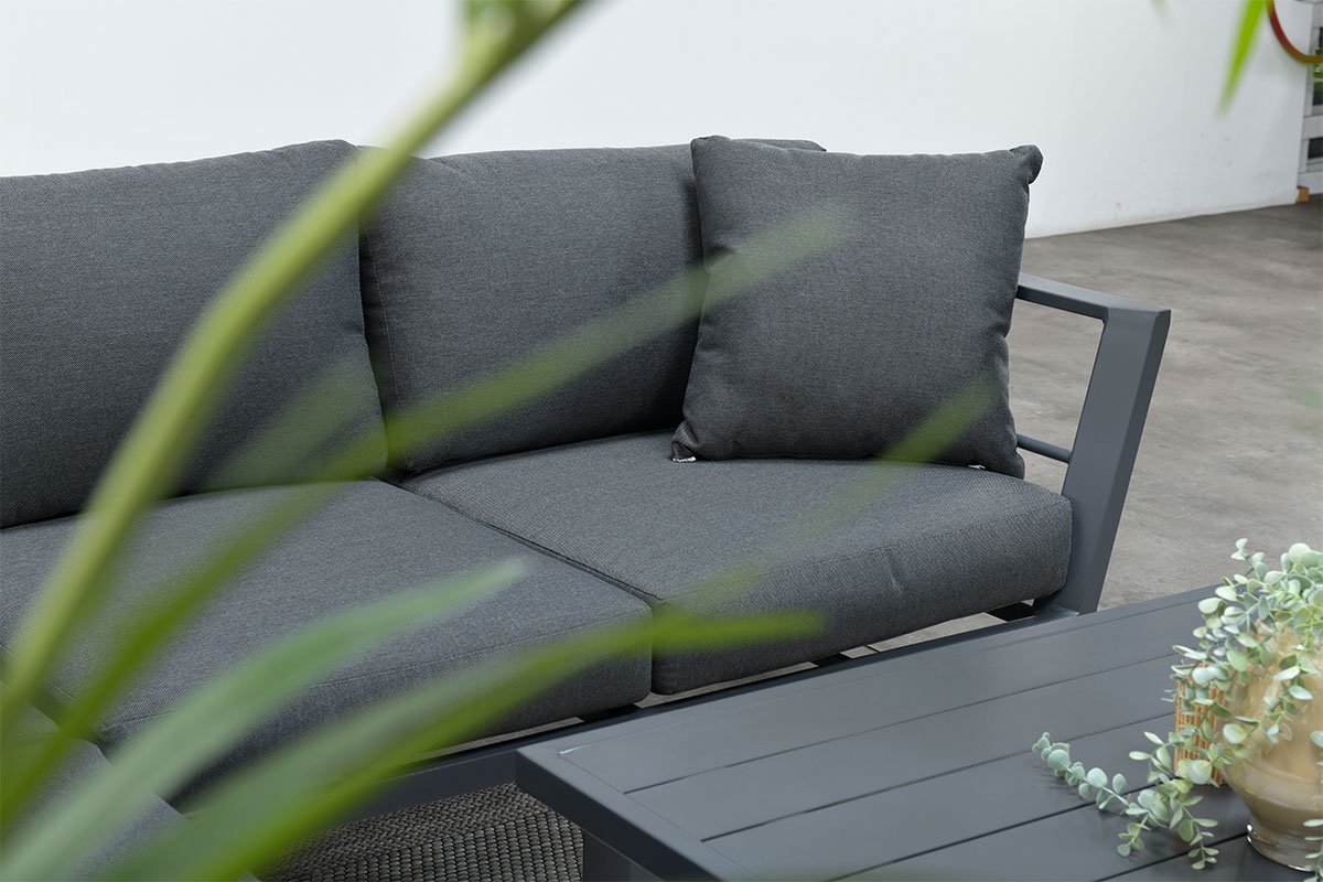 Garden Impressions Hiko Loungeset 5-delig - Donker - Grijs
