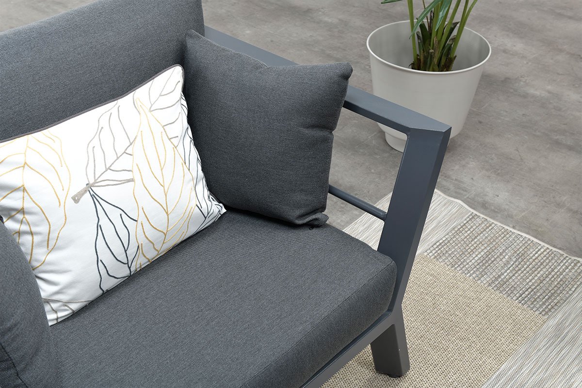 Garden Impressions Hiko Loungeset 5-delig - Donker - Grijs