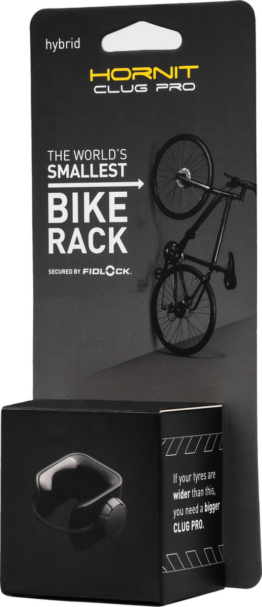 Clug Pro Hybrid Fiets Clip Voor De Muur - Zwart