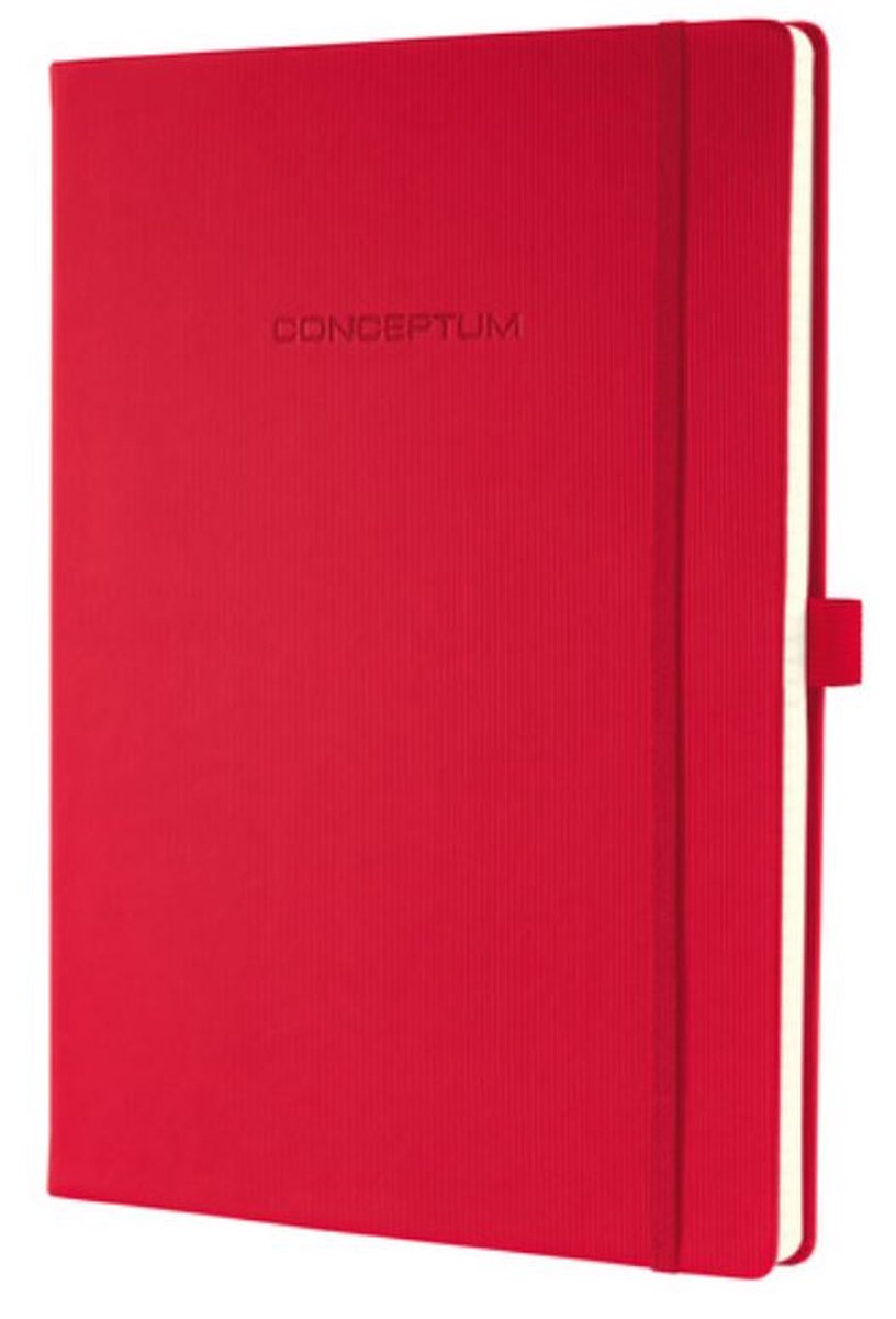 Sigel Notitieboek Conceptum Pure A4 Hardcover Gelinieerd - Rood