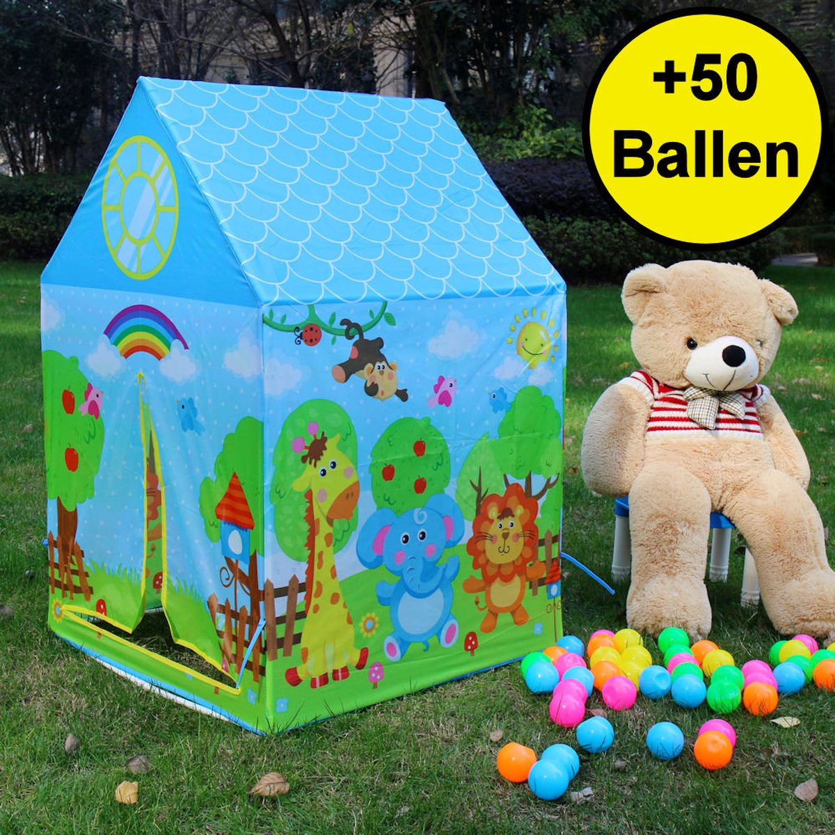 Decopatent ® Ballenbak Speeltent - Incl 50 Stuks Ballenbak Ballen -