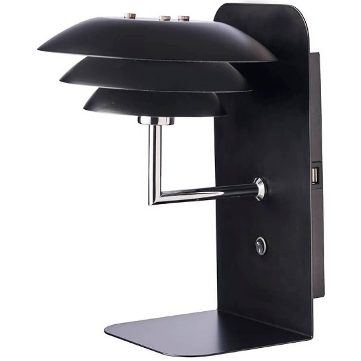 Dyberg Larsen Hanglamp Dl20 Usb 23 X 28 Cm Staal 33w Mat - Zwart