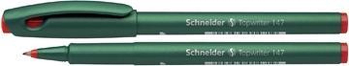 Schneider Electric Fineliner Topwriter 147 0,6 Mm Roodschrijvend - Groen