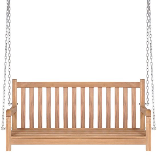 Vidaxl Schommelbank 120x60x57,5 Cm Massief Teakhout - Bruin