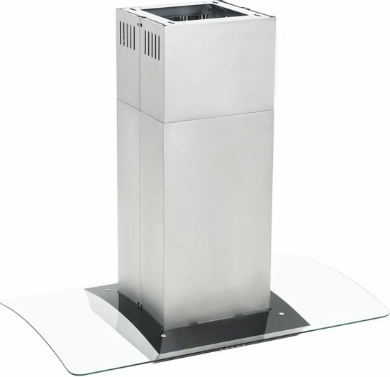 Vidaxl Eilandafzuigkap 756 M³/u Led 90 Cm Roestvrij Staal - Silver