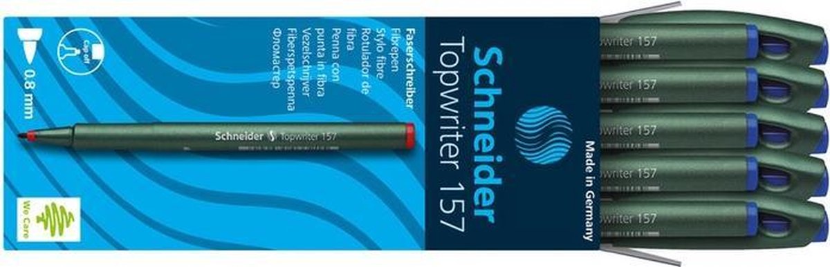 Schneider Electric Fineliner Topwriter 157 0,8 Mm 12 Cm - Blauw