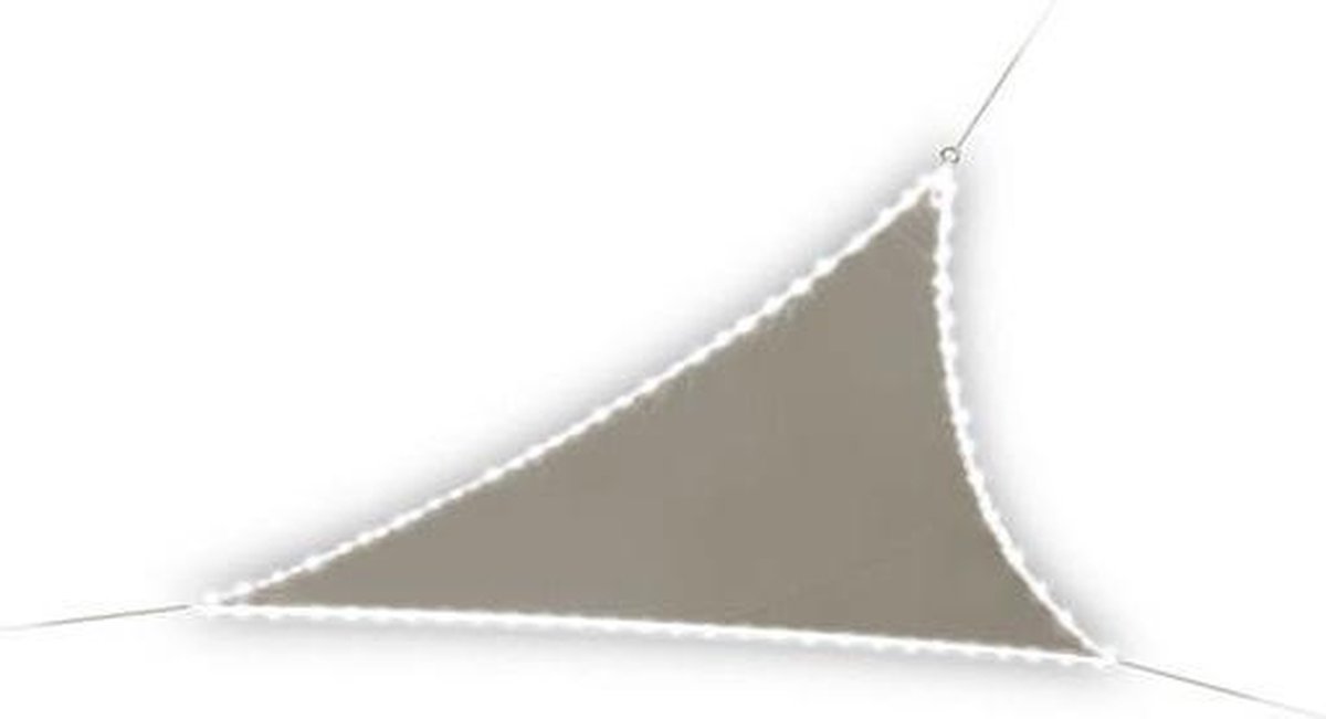 Perel Schaduwdoek Solar Rand-leds 3,6 Meter Polyester Taupe - Grijs