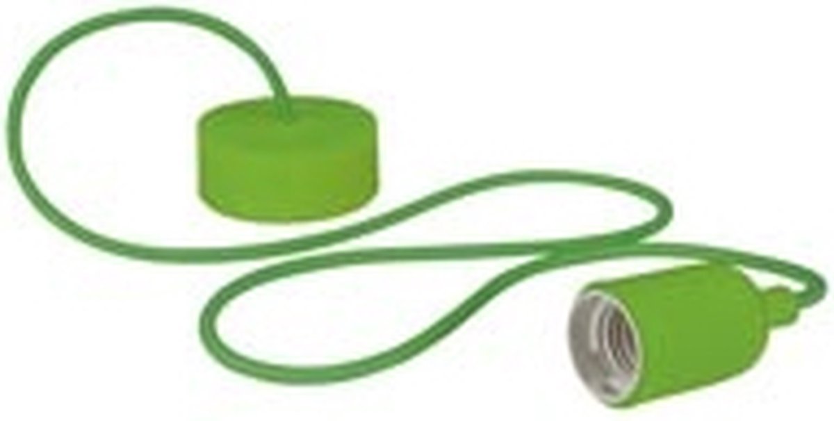 Velleman Hanglamp 100 Cm E27 Siliconen/textiel - Groen
