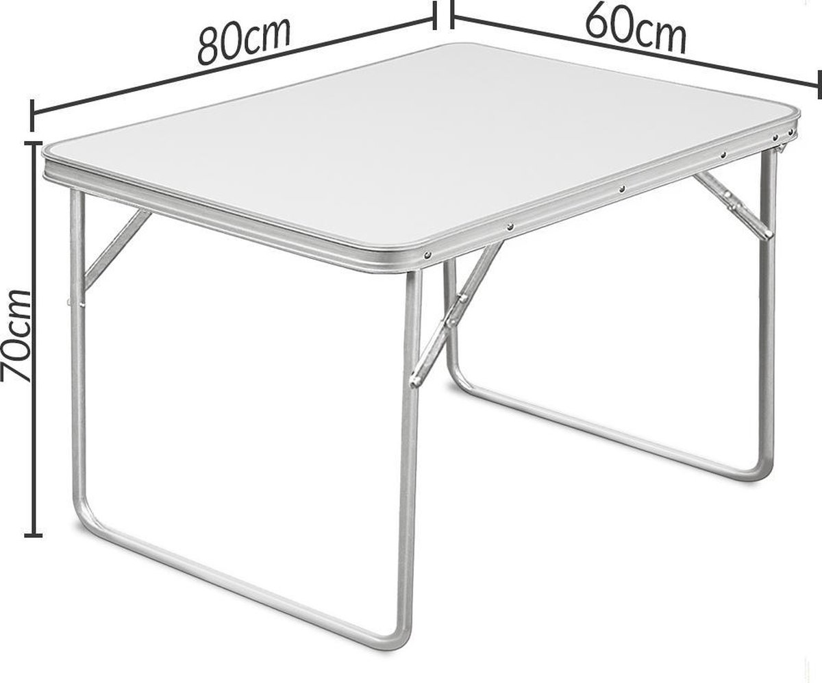 Deuba Campingtafel Klaptafel - Aluminium - 80 X 60 X 70 Cm