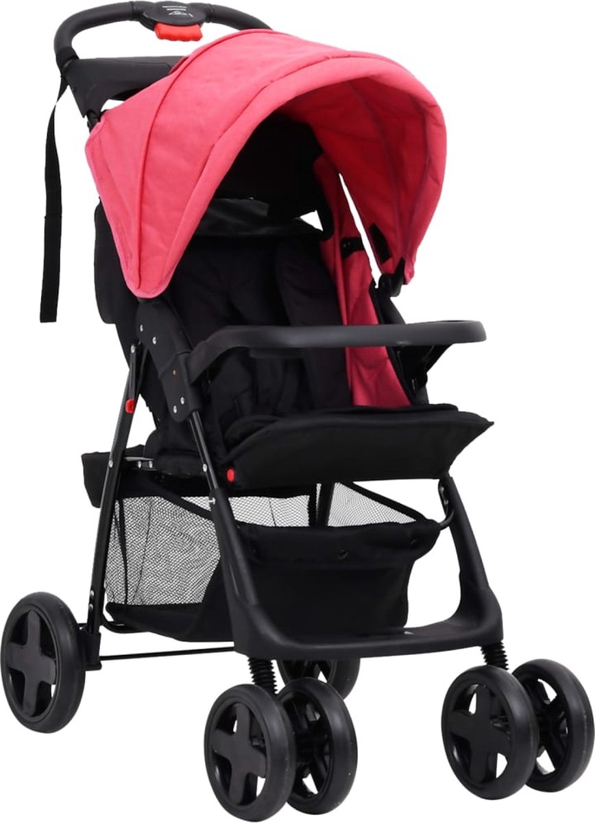 Vidaxl Kinderwagen 3-in-1 Staal En - Rood