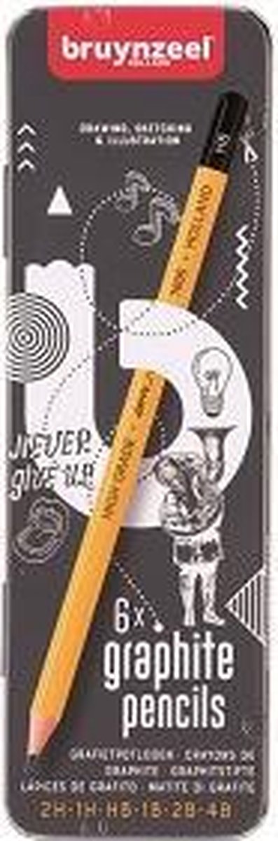 Bruynzeel Grafietpotloden Teens Hout 6 Stuks - Bruin