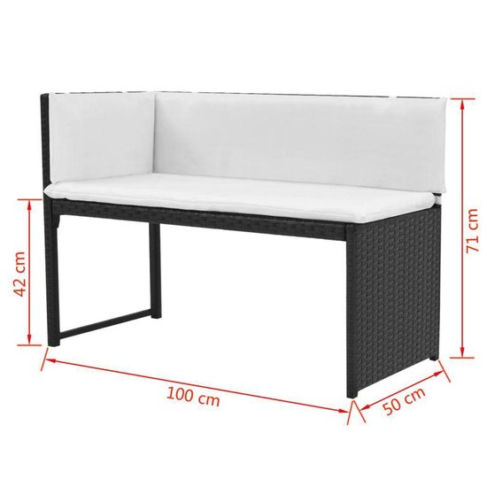 Vidaxl Tuinset Poly Rattan 12-delig - Zwart