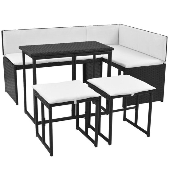 Vidaxl Tuinset Poly Rattan 12-delig - Zwart