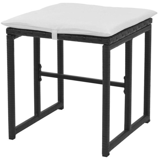 Vidaxl Tuinset Poly Rattan 12-delig - Zwart