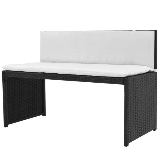 Vidaxl Tuinset Poly Rattan 12-delig - Zwart
