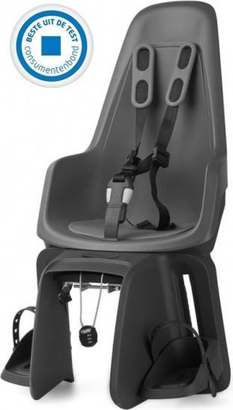Bobike One Maxi Fietszitje Achter Urban Grey - Grijs