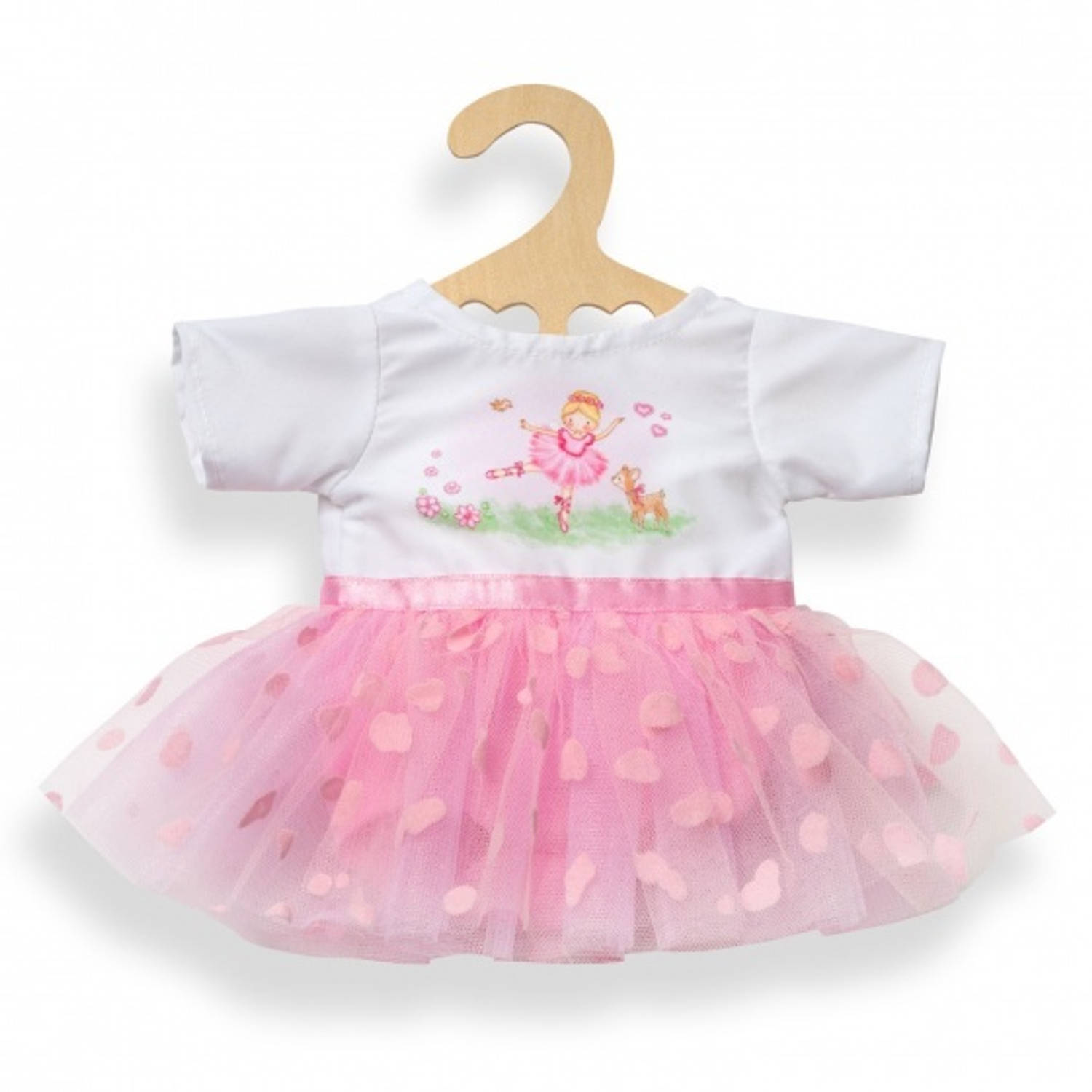 Heless Poppenkleding Ballerinajurk/wit 35-45 Cm - Roze