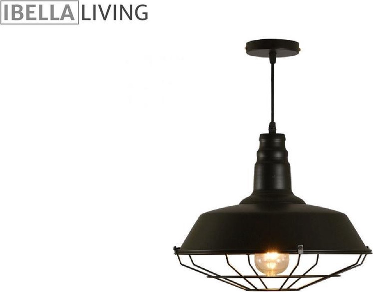 Ibella Living Hanglamp Nautic Industriële Look - Zwart