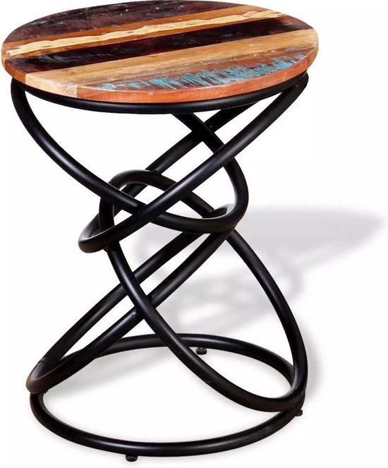 Vidaxl Bijzettafel Massief Gerecycled Hout - Bruin