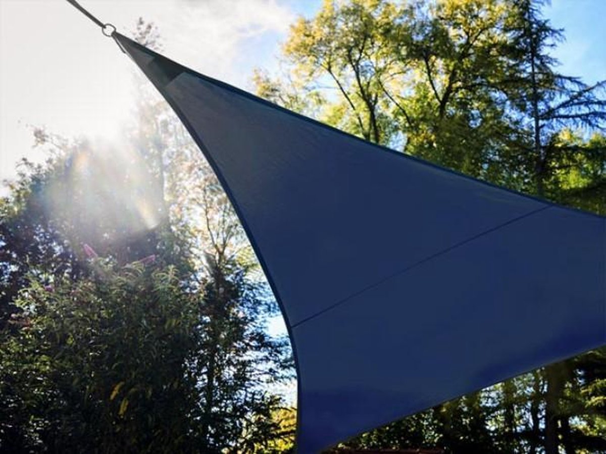 Perel Schaduwdoek Solar Led 3,6 Meter Polyetheen Donker - Blauw