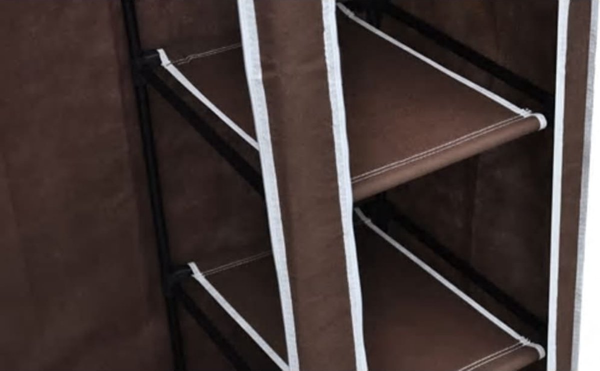 Vidaxl Kledingkasten Stof 2 St - Bruin