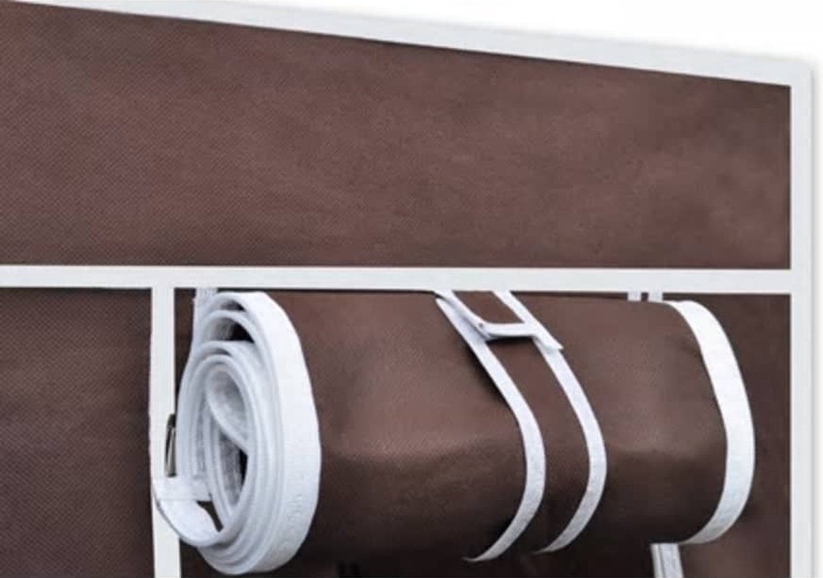 Vidaxl Kledingkasten Stof 2 St - Bruin