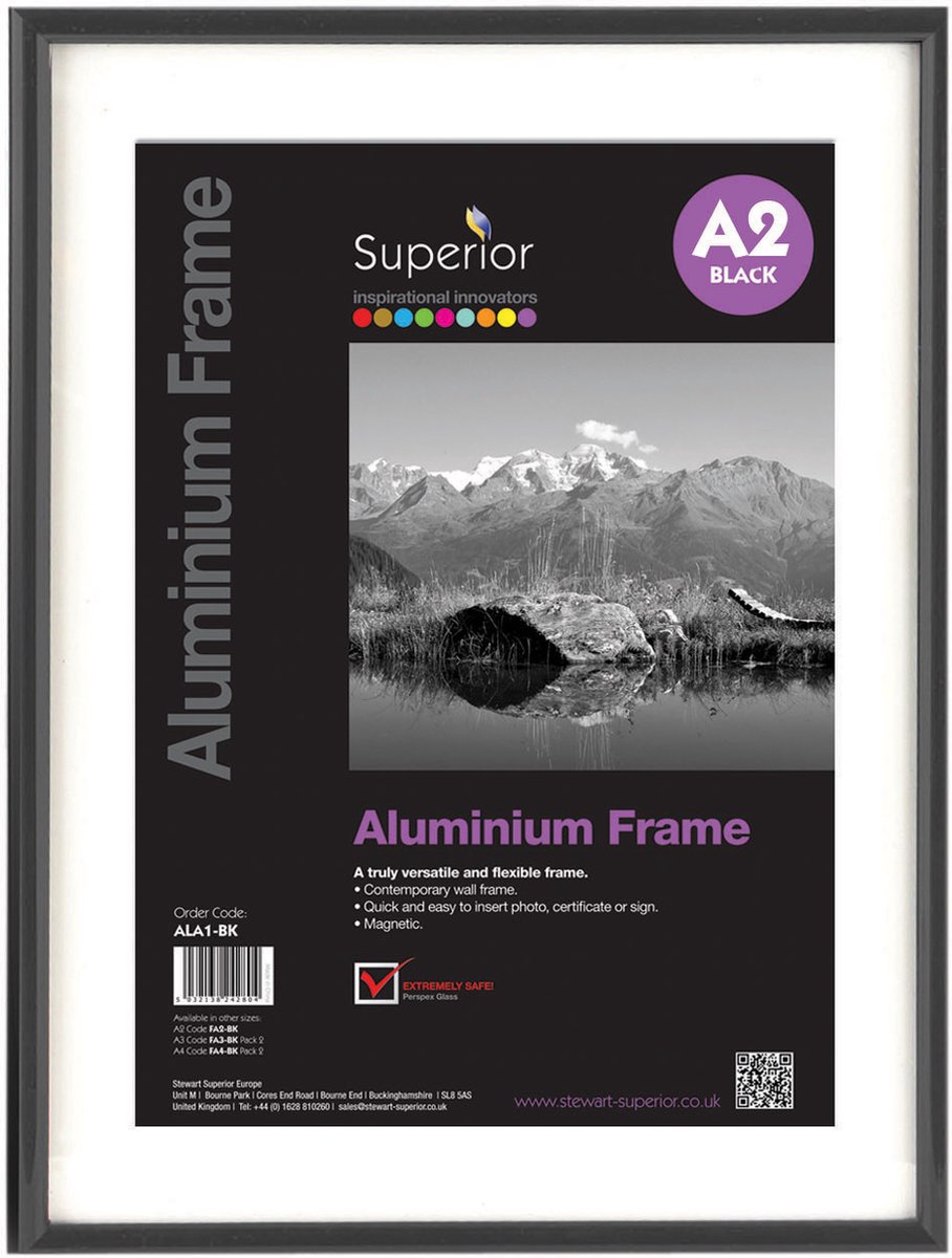 Seco Fotolijst 40 X 60 Cm A2 11 Mm Aluminium/glas - Zwart
