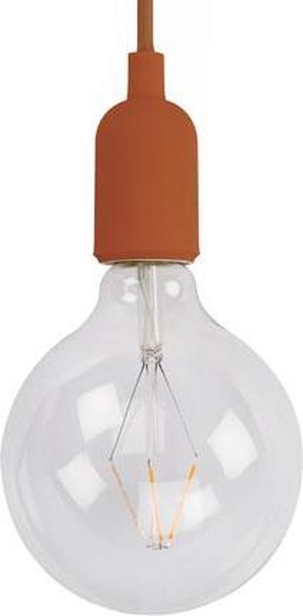 Velleman Hanglamp 100 Cm E27 Siliconen/textiel - Bruin