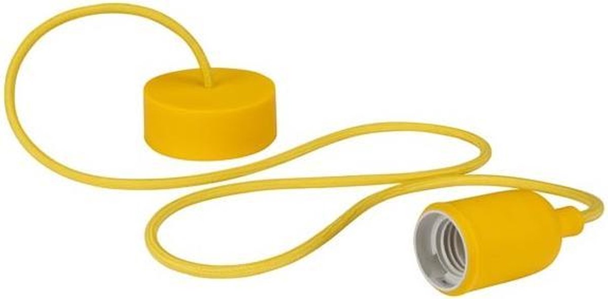 Velleman Hanglamp 100 Cm E27 Siliconen/textiel - Geel
