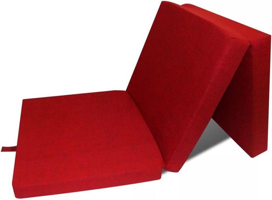 Vidaxl Schuimmatras Opklapbaar 190x70x9 Cm - Rojo