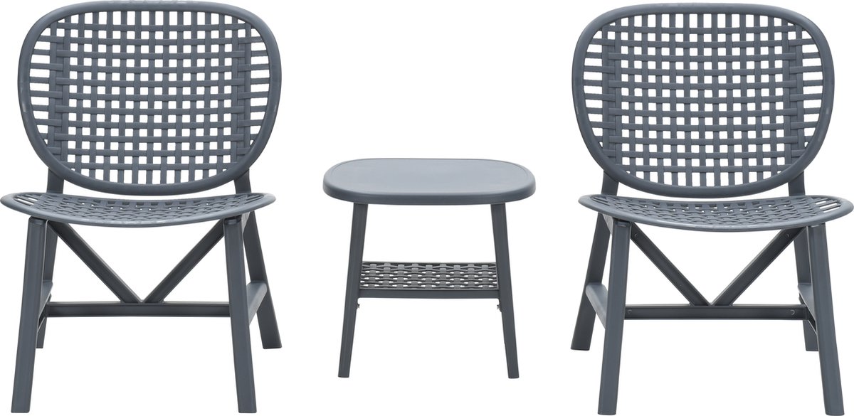 Garden Impressions Fien Balkonset 3-delig - Donker - Grijs