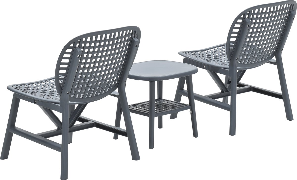 Garden Impressions Fien Balkonset 3-delig - Donker - Grijs