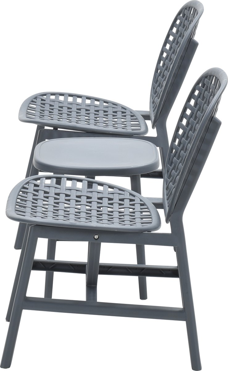 Garden Impressions Fien Balkonset 3-delig - Donker - Grijs