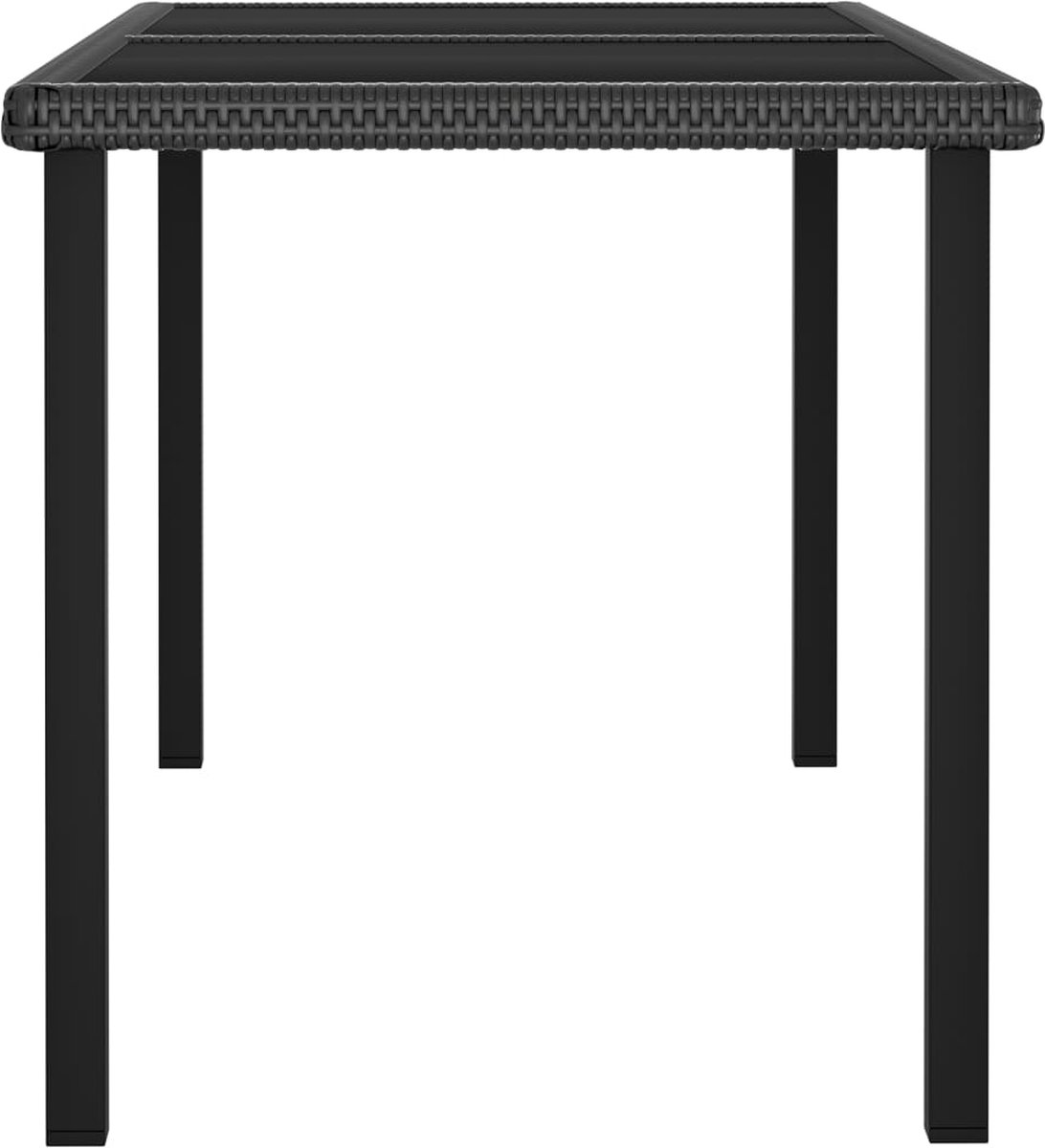 Vidaxl 7-delige Tuinset Poly Rattan - Zwart