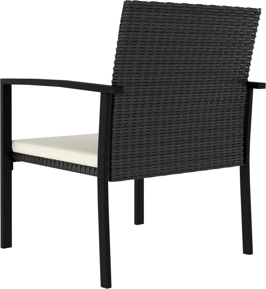 Vidaxl 7-delige Tuinset Poly Rattan - Zwart