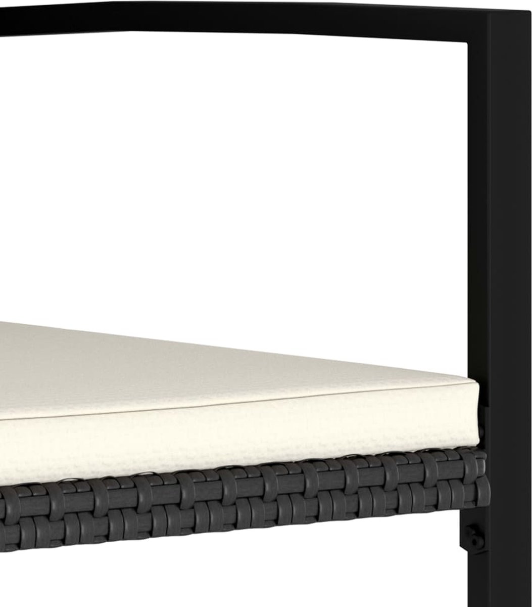 Vidaxl 7-delige Tuinset Poly Rattan - Zwart