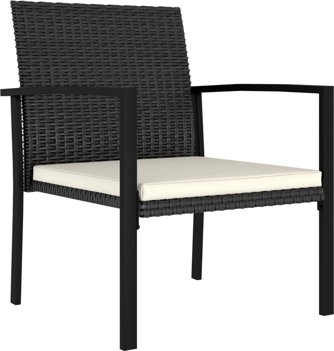 Vidaxl 7-delige Tuinset Poly Rattan - Zwart