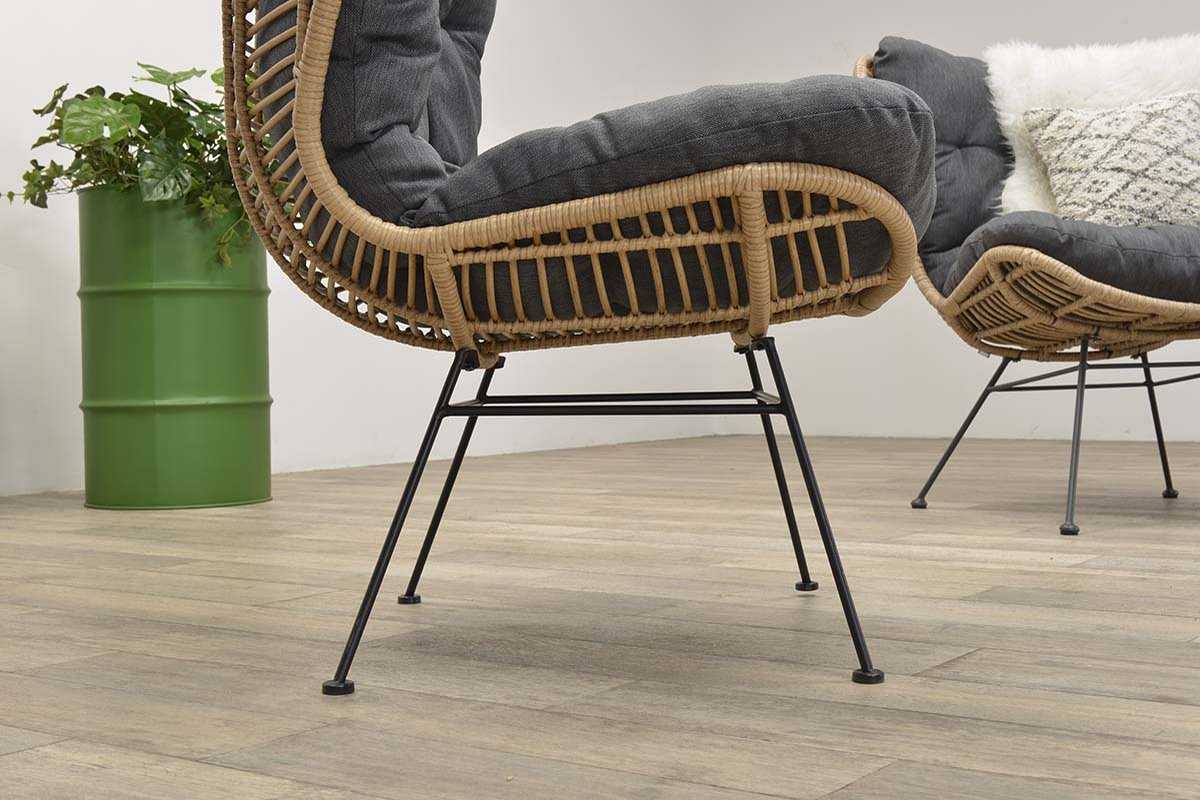 Garden Impressions Melfort Relax Fauteuil - Mystic Grey - Bruin