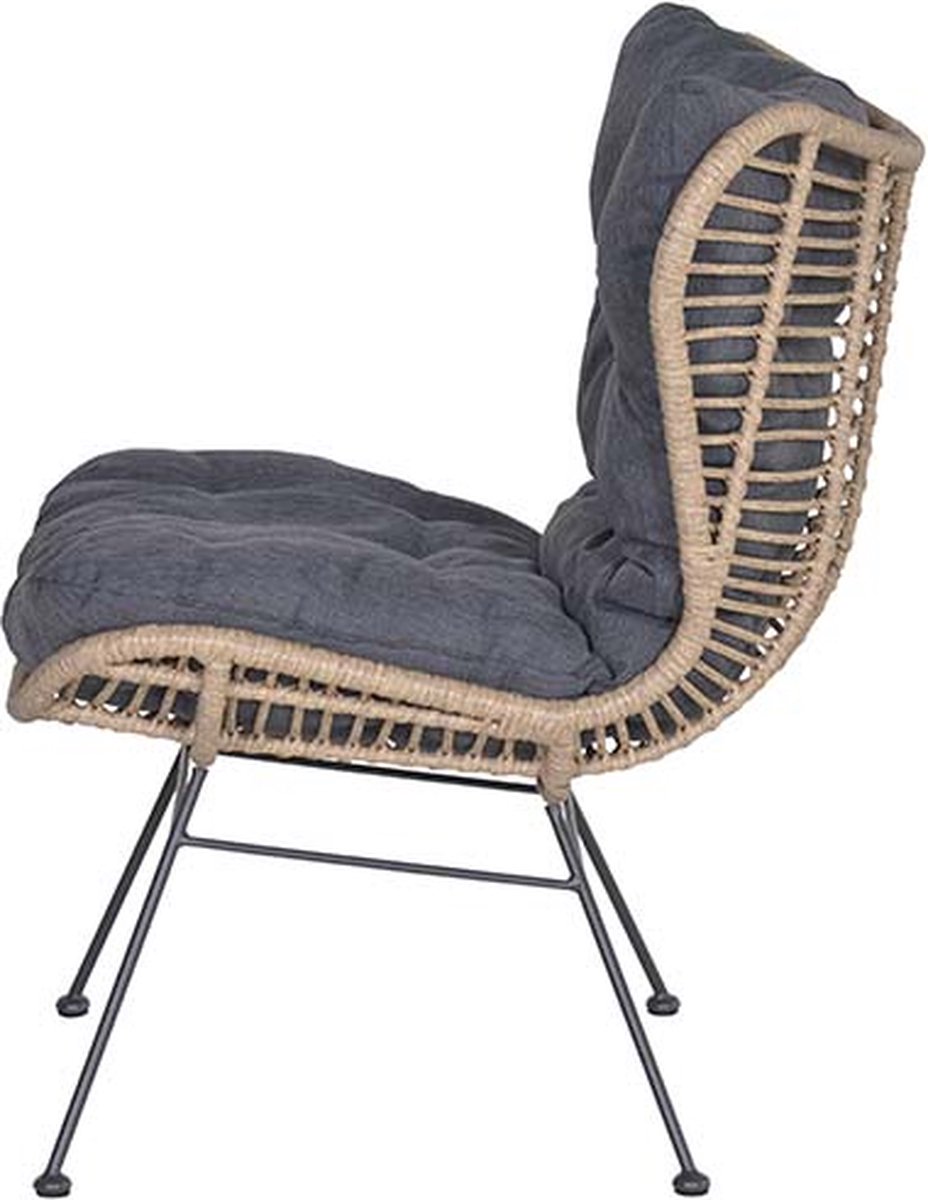 Garden Impressions Melfort Relax Fauteuil - Mystic Grey - Bruin