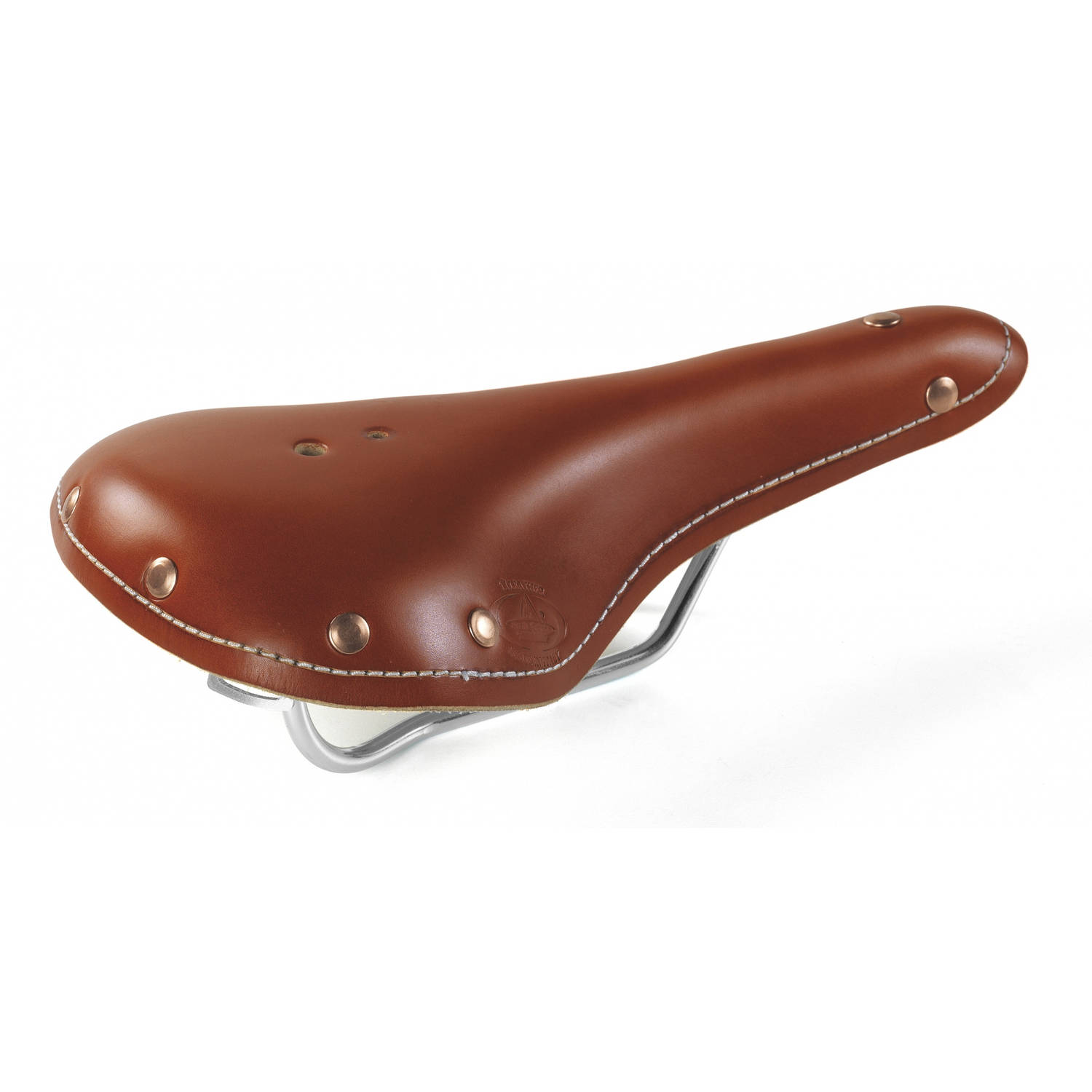 Selle Monte Grappa Zadel Old Frontiers Sports Leer 30 Cm Cognac - Bruin