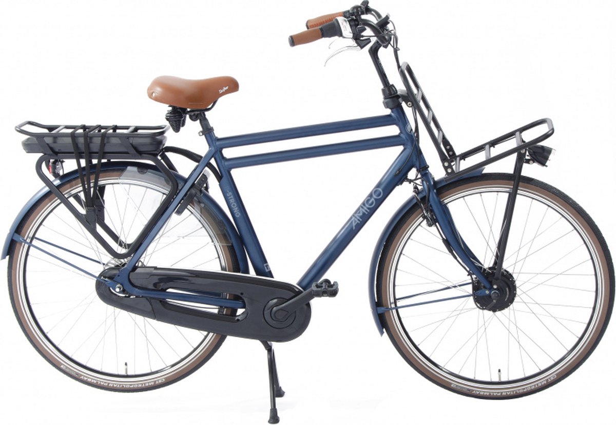 Amigo Elektrische Transportfiets E-strong T2 28 Inch 54 Cm Heren 3v Rollerbrake Donker - Blauw