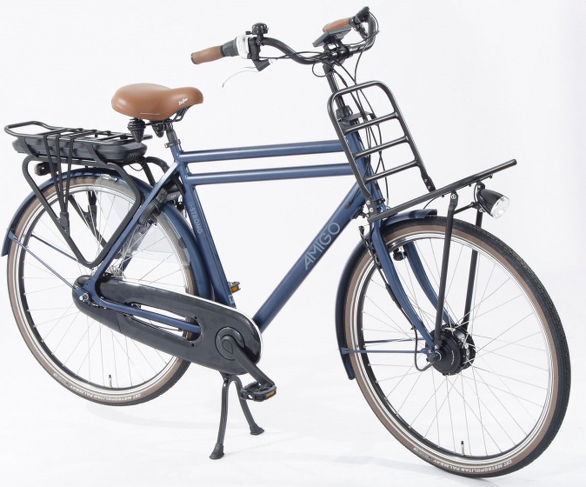 Amigo Elektrische Transportfiets E-strong T2 28 Inch 54 Cm Heren 3v Rollerbrake Donker - Blauw