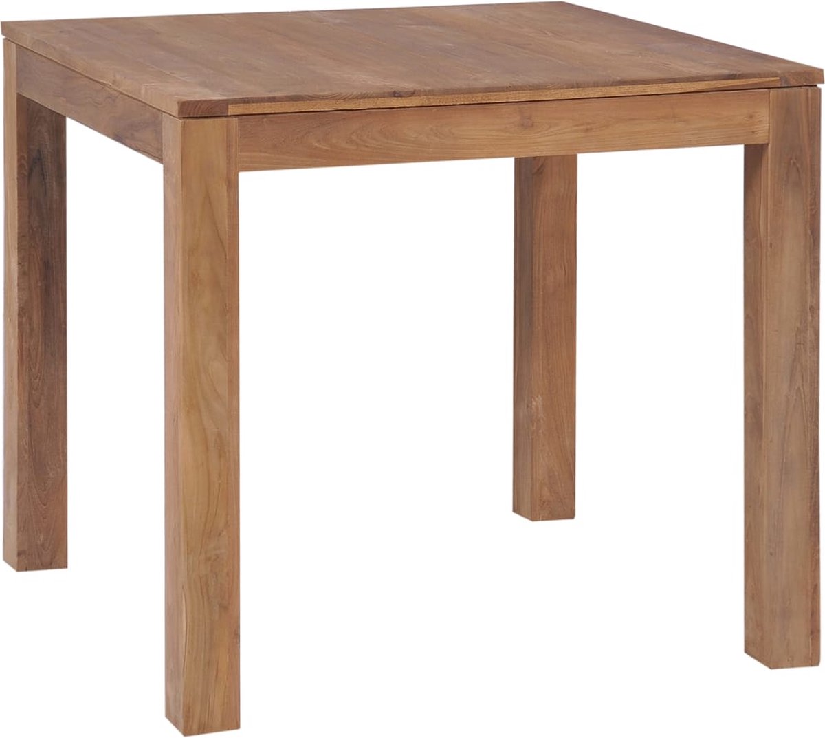 Vidaxl Eettafel 82x80x76 Cm Teakhout Met Natuurlijke Afwerking - Bruin